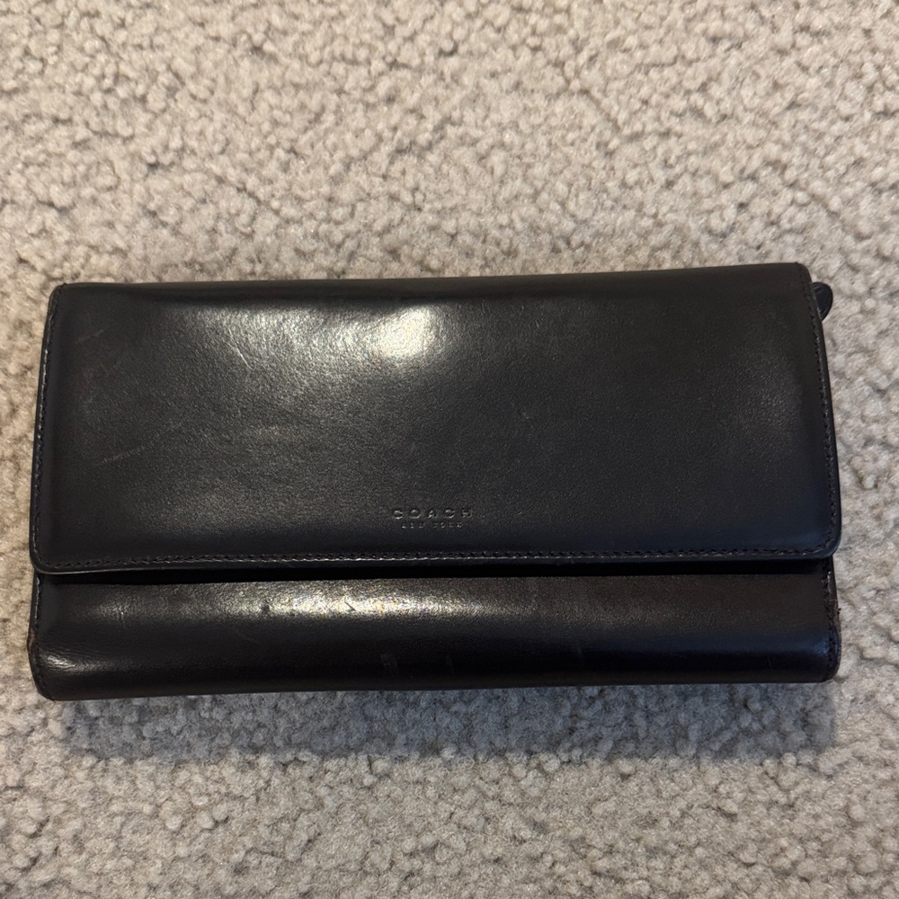 Coach Dark Brown Leather Wallet
